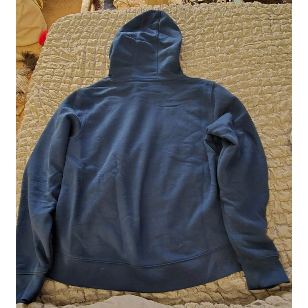 Tek Gear Women’s Medium Ultrasoft Fleece Pullover Hoodie Blue Side Slit Casual